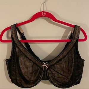 Cacique Black Lace Unlined Full Coverage Modern Lace